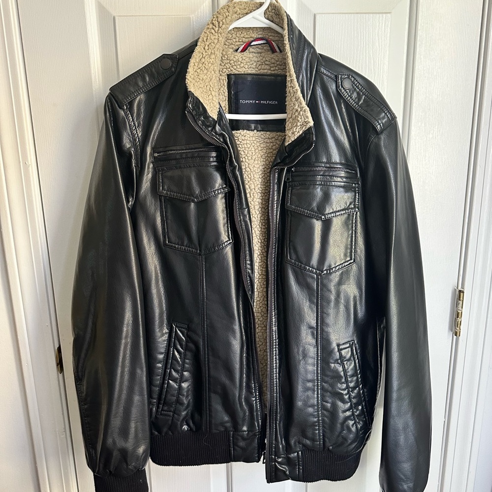 Men’s Sherpa Lined (Faux) Leather Jacket